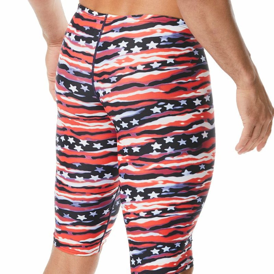 Mens * | Classical Tyr Men'S All American All Over Jammer Swimsuit Red/White/Blue