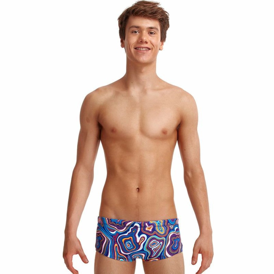 Kids * | Discount Store Funky Trunks Rocky Road Boys Classic Trunks