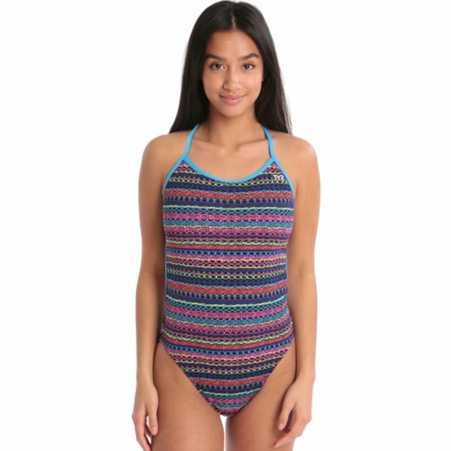 Womens * | Excellent Quality Tyr Morocco Trinityfit Ladies Swimsuit Multi