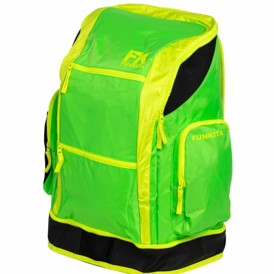 Accessories * | Outlet Sale Funkita Golden Team Backpack Green & Yellow