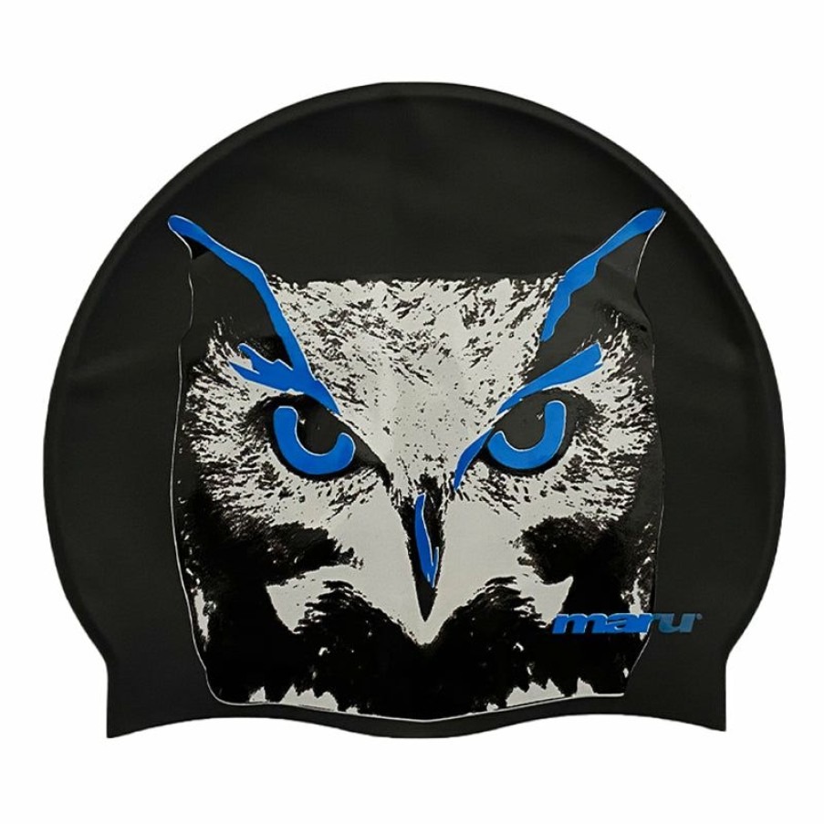 Accessories * | Discount Store Maru Silicone Swim Hat Owl Print