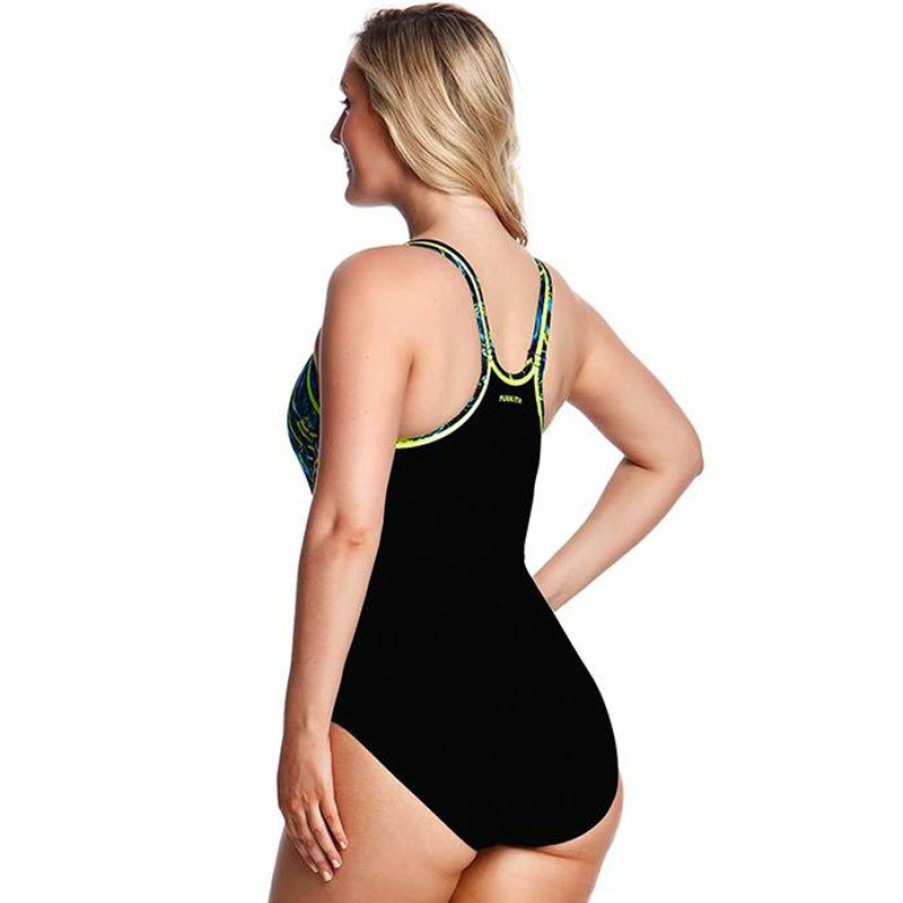 Womens * | Discount Store Funkita Midnight Marble Ladies Locked In Lucy One Piece