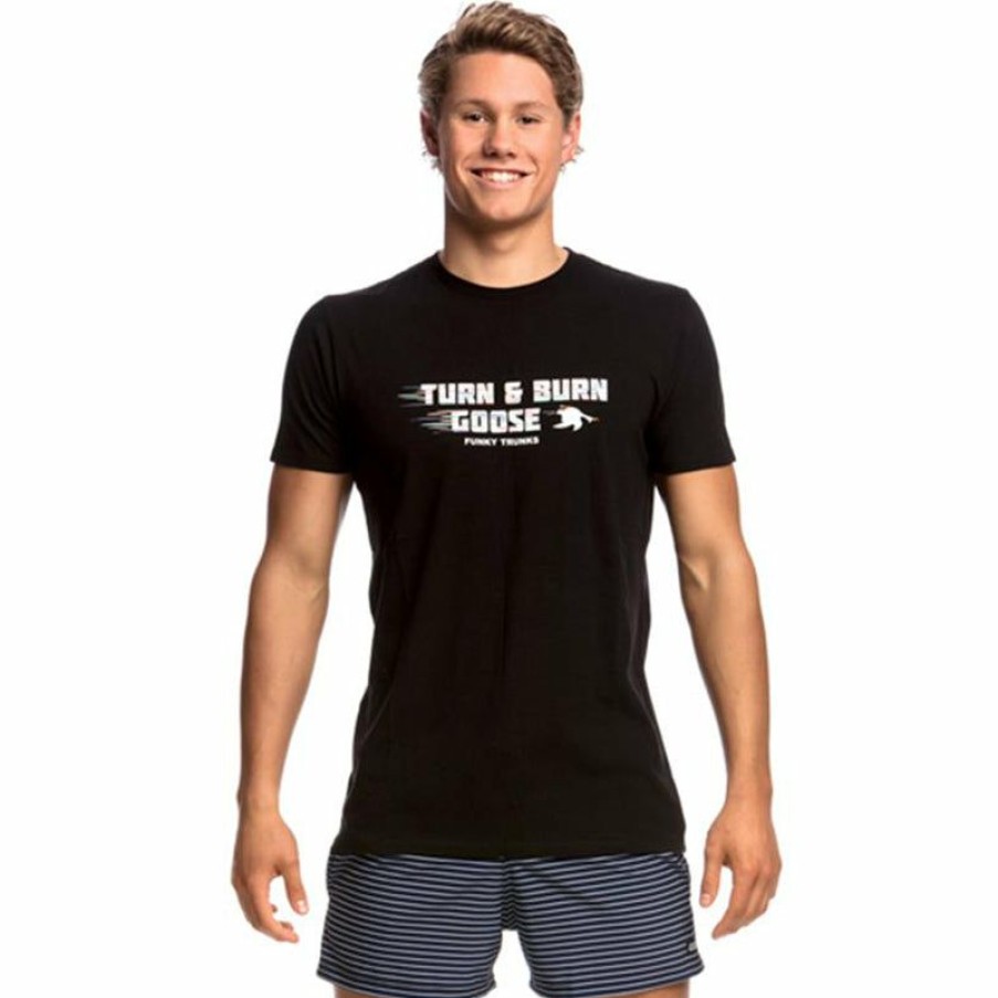 Mens * | Excellent Funky Trunks Turn And Burn Goose Mens T-Shirt