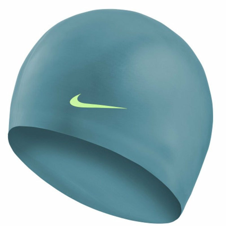 Accessories * | Opening Sales Nike Swim Unisex Solid Silicone Cap (Green Abyss)