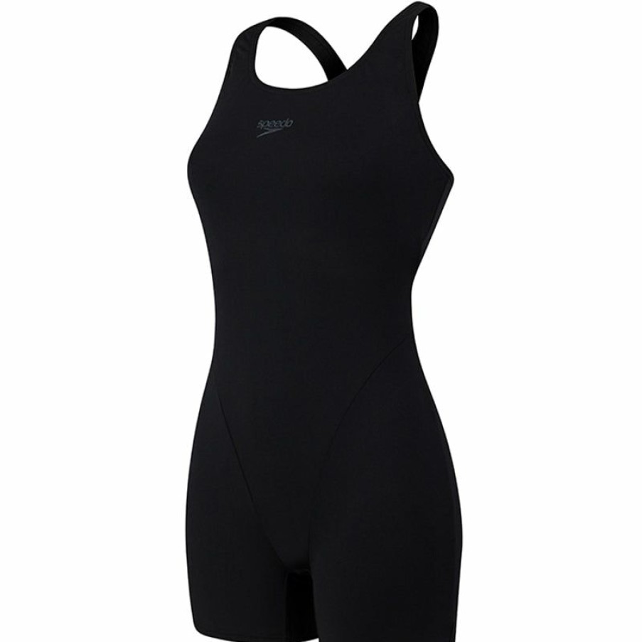 Womens * | Special Style Speedo Womens Essential Endurance Plus Legsuit Black/Grey