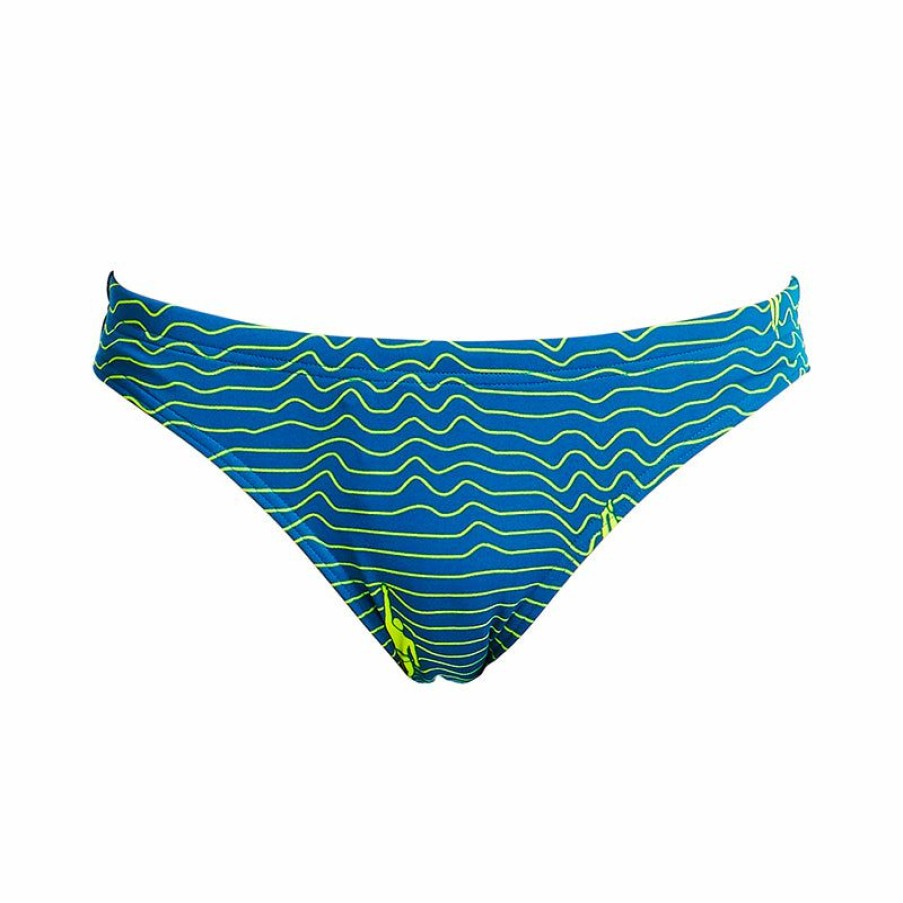 Womens * | Free Delivery Funkita Ripple Effect Ladies Bibi Banded Bikini Briefs