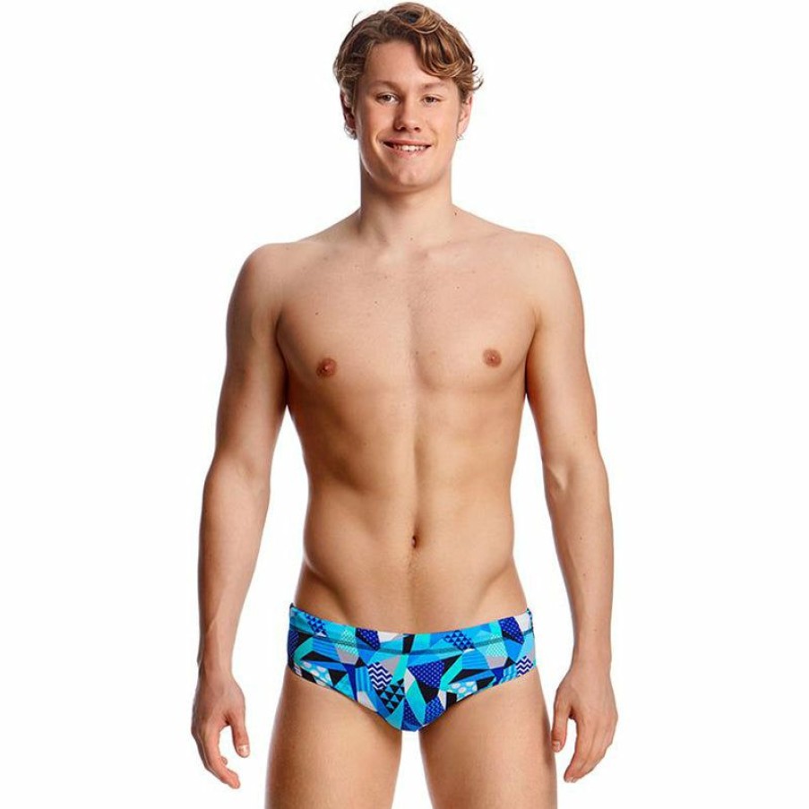 Mens * | Free Delivery Funky Trunks Crack Attack Mens Classic Briefs