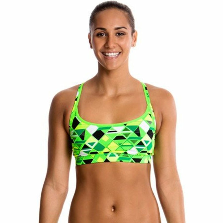 Womens * | Discount Store Funkita Golden Glow Ladies Bikini Sports Top