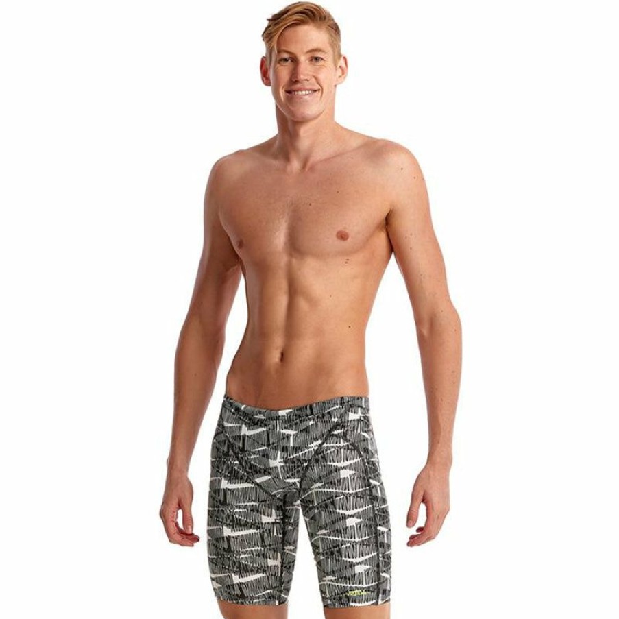 Mens * | Tendy Style Funky Trunks Bar Tack Mens Training Jammers