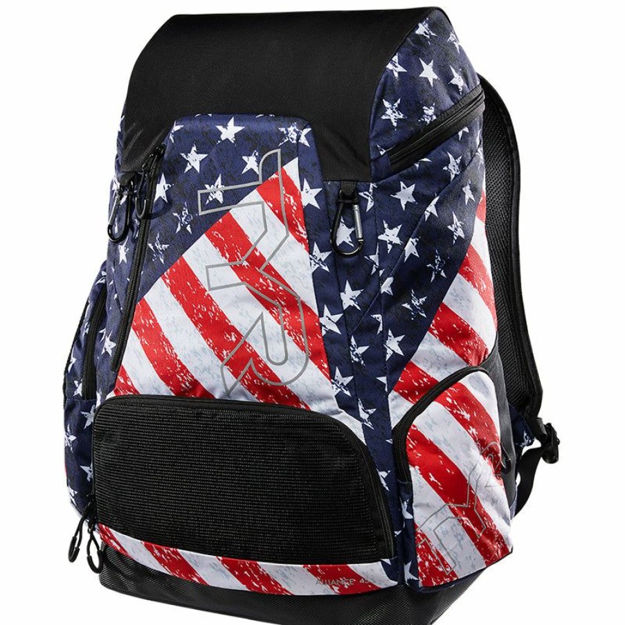 Accessories * | Best Price Tyr Alliance 45L Backpack Star Spangled Print Red/White/Blue