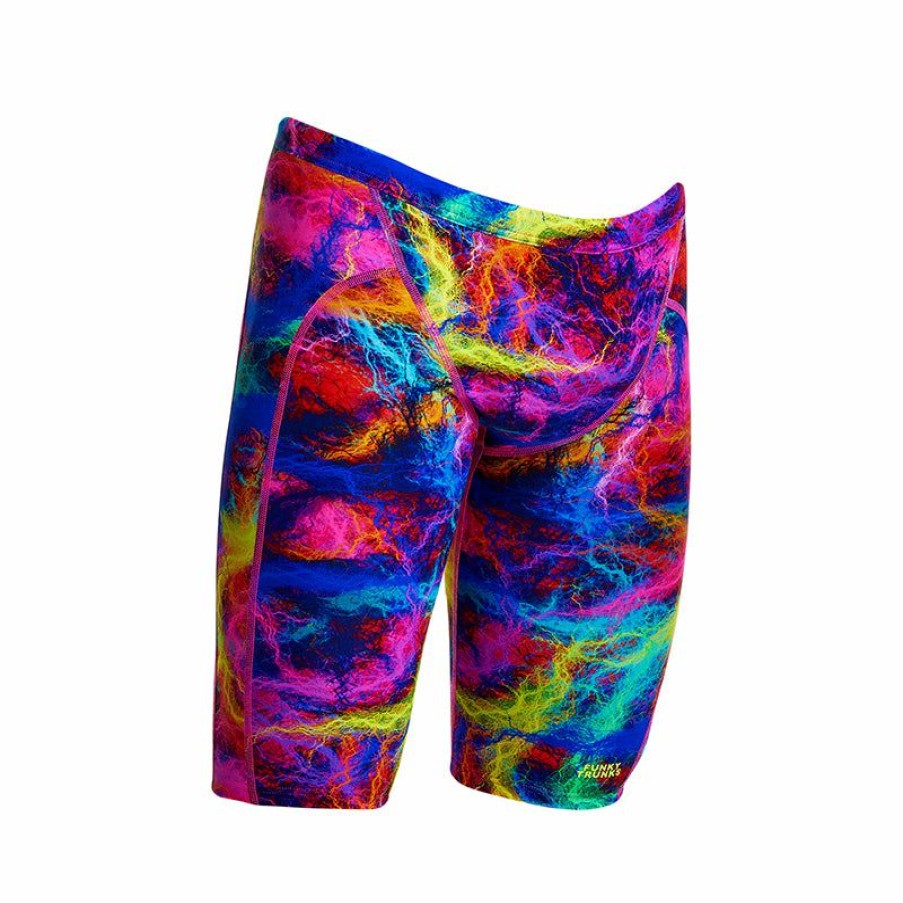 Mens * | Free Delivery Funky Trunks Solar Flares Mens Training Jammers