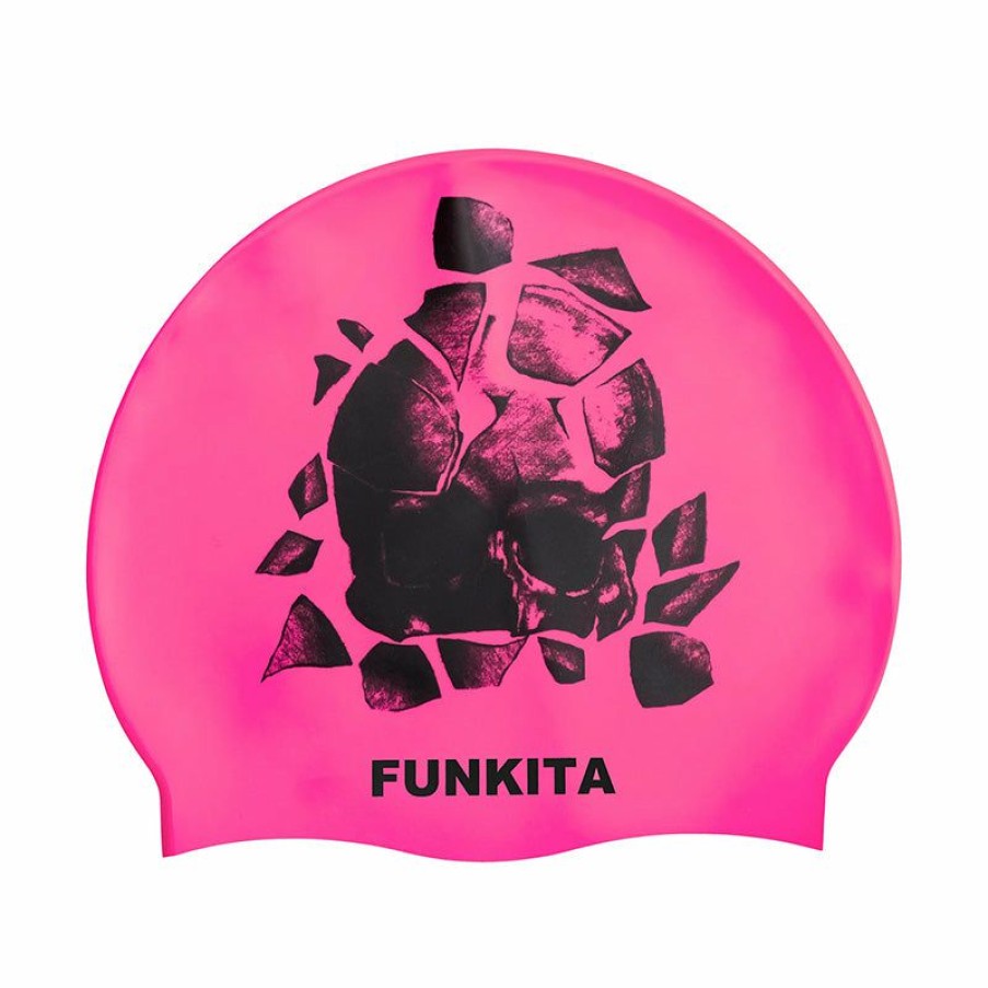 Accessories * | Special Style Funkita Swim Skull Silicone Swimming Hat