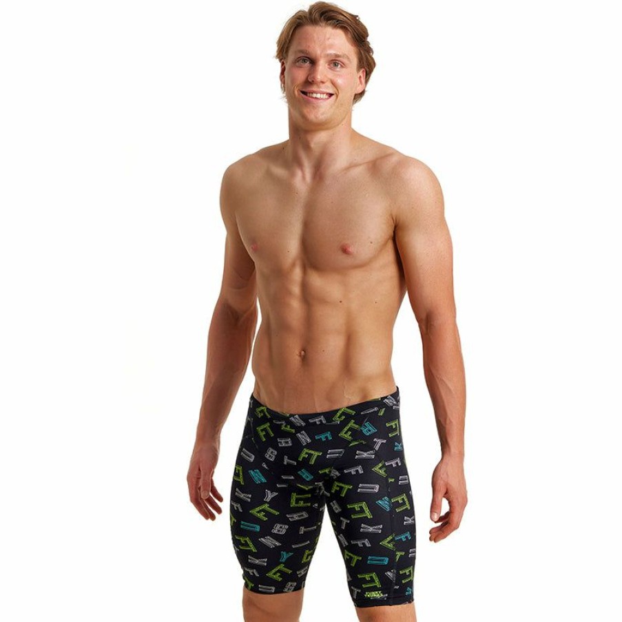 Mens * | Excellent Quality Funky Trunks Fted Mens Eco Training Jammers