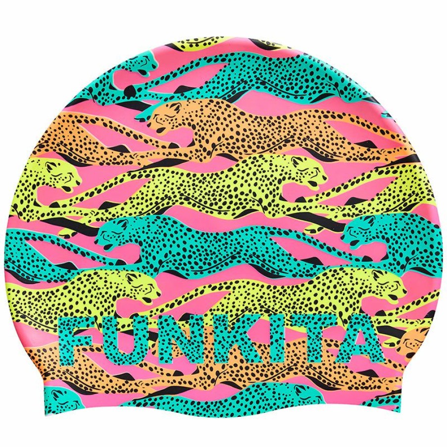 Accessories * | Free Delivery Funkita Lying Cheet Silicone Swimming Cap