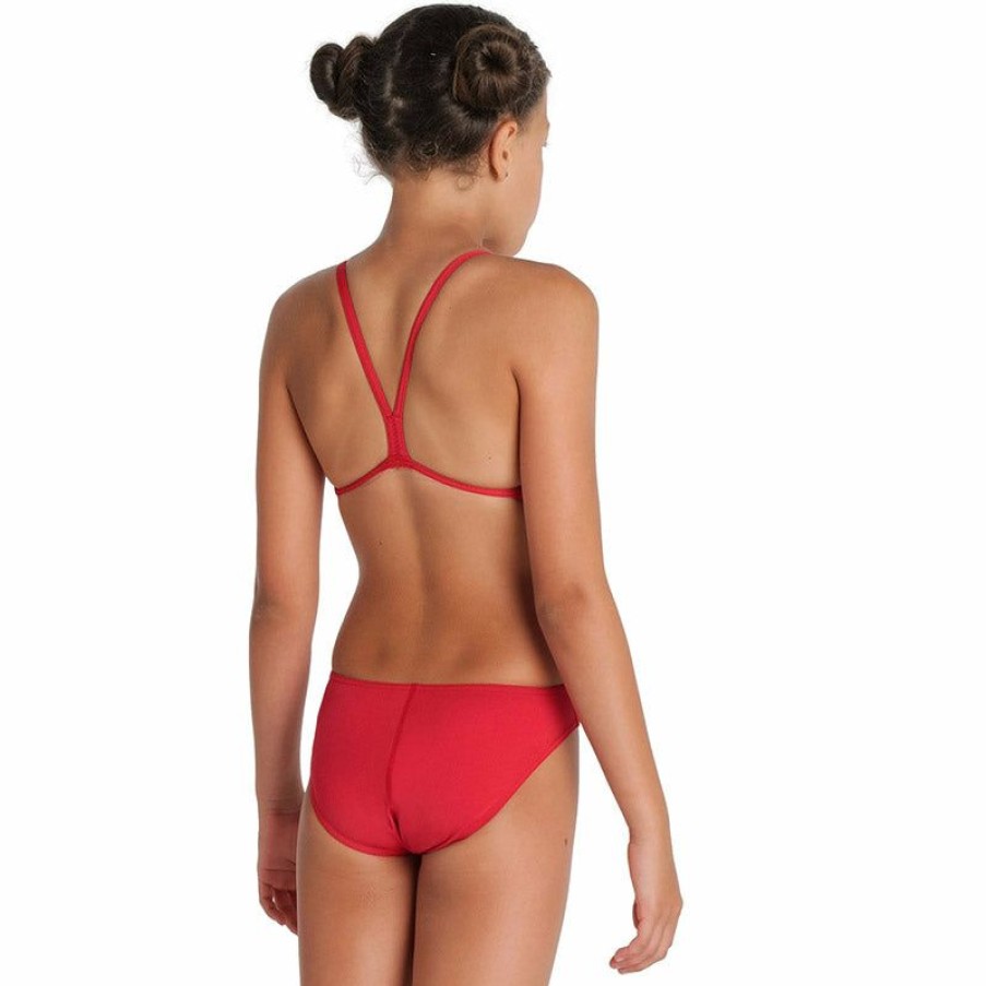 Kids * | Classical Arena Team Challenge Back Girls' Swimsuit Red/White