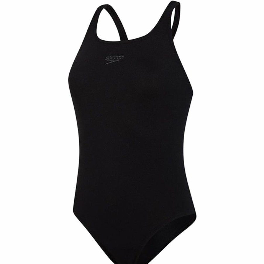 Womens * | Opening Sales Speedo Essential Endurance Plus Medalist Swimsuit Black